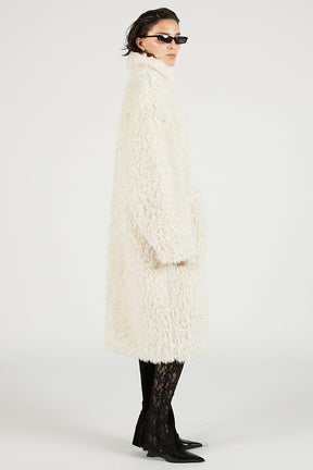 Synthetic Fur Long Coat - 2025 WINTER