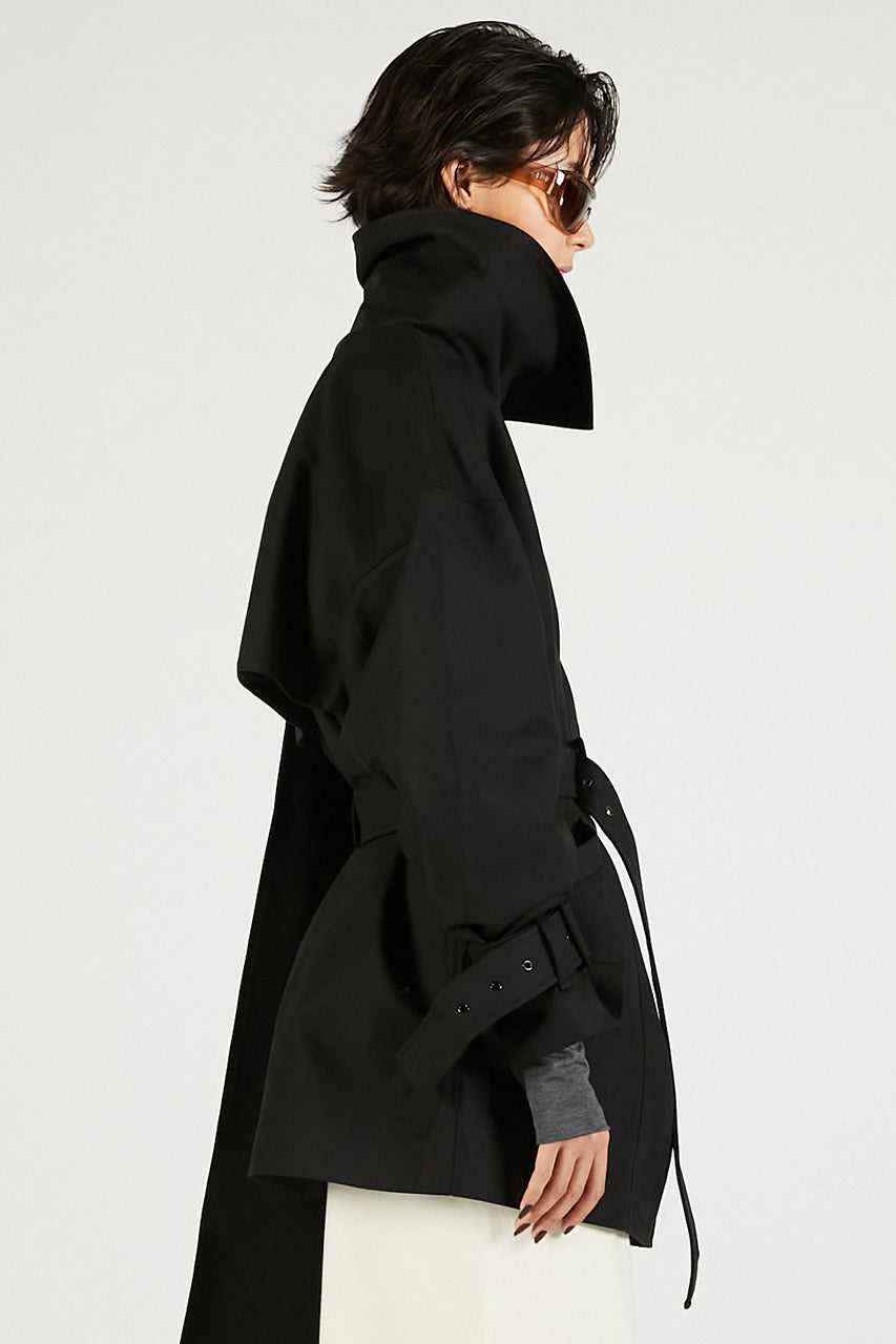 Mini Scarfcoat Black