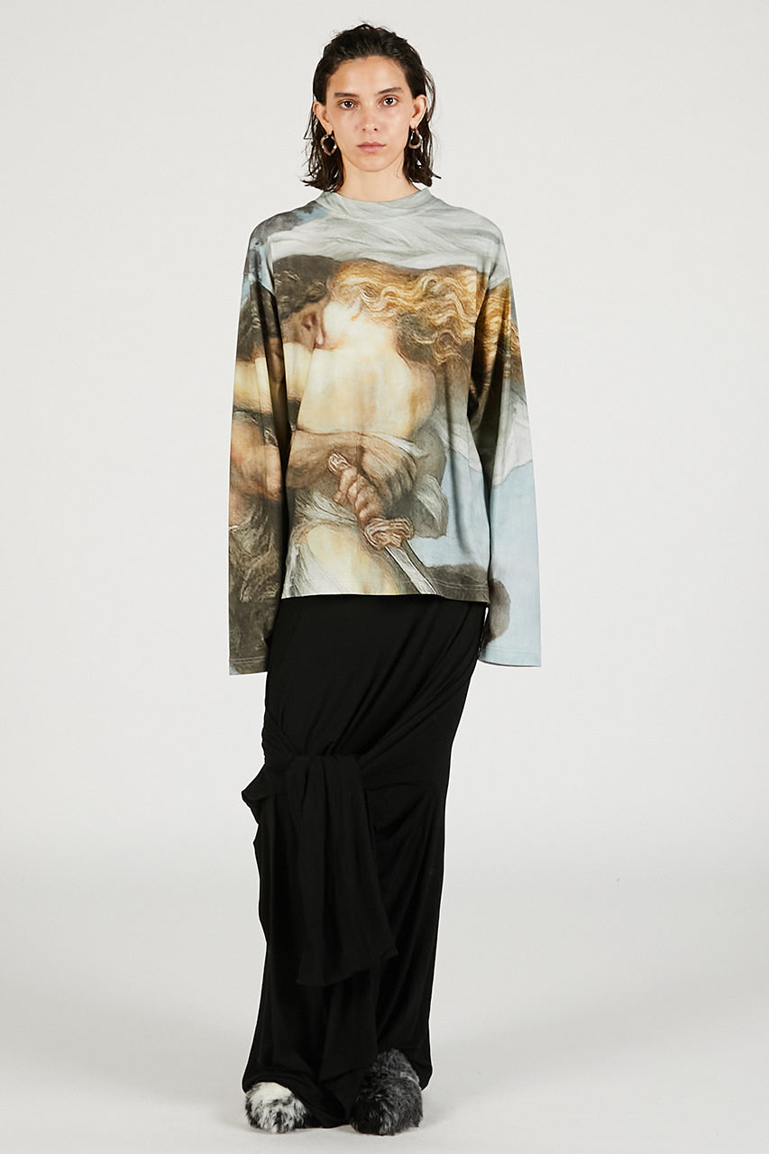 Mythology print long sleeve tee