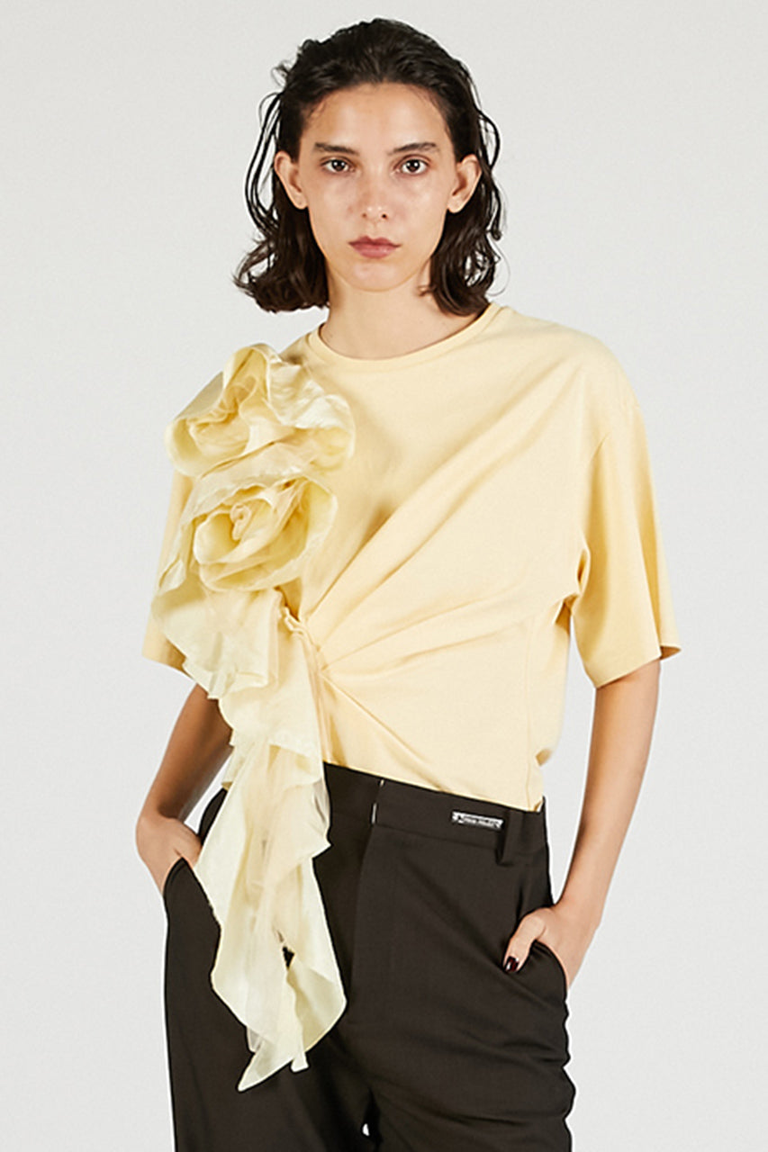 Rose Ruffled T-Shirt