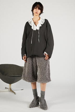 Deep V-Neck Sweatshirt - 2025 WINTER