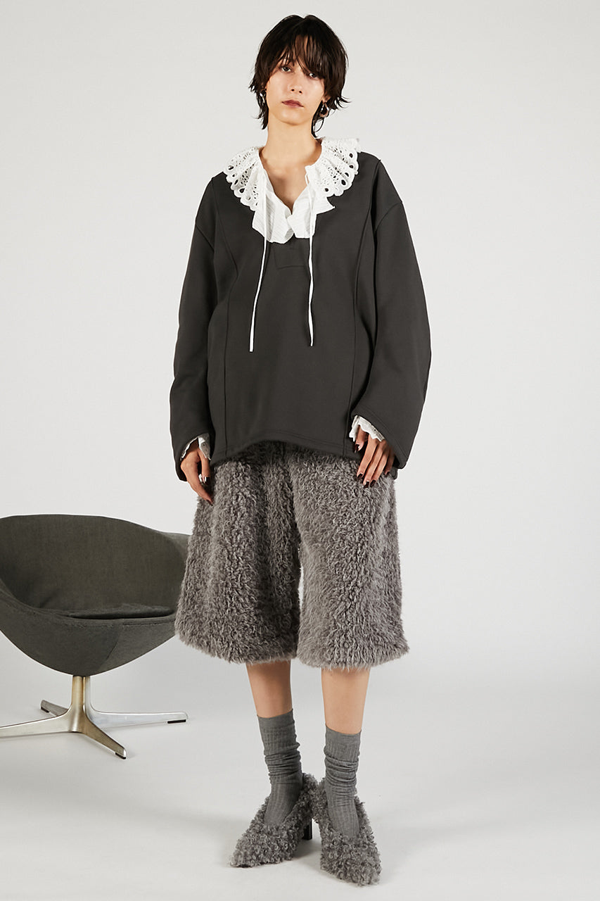 Deep V-Neck Sweatshirt - 2025 WINTER