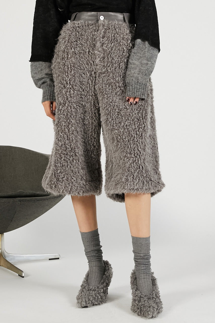 Fur Combination Half Pants - 2025 WINTER