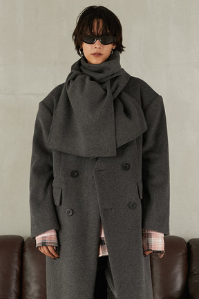 Coat with Muffler - 2025 WINTER