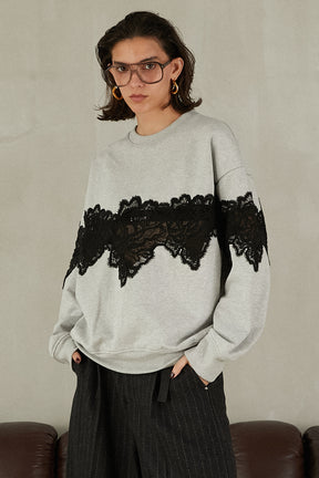 Lace Sweatshirt - 2025 WINTER