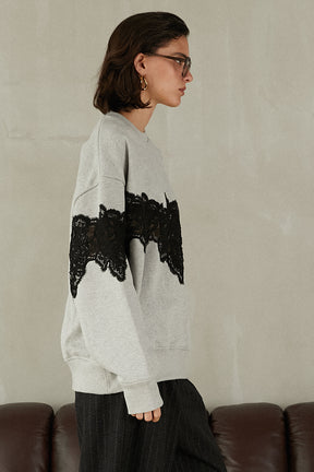 Lace Sweatshirt - 2025 WINTER