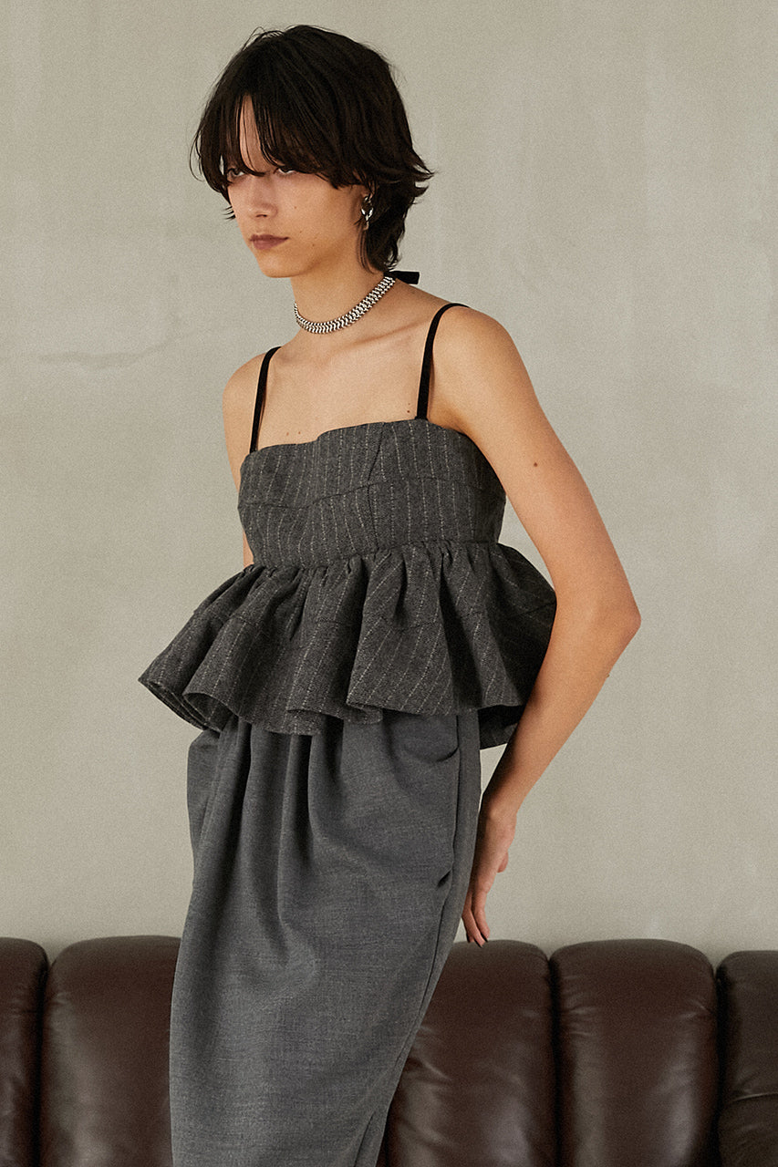 Tweed Peplum Bustier - 2025 WINTER
