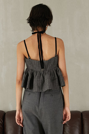 Tweed Peplum Bustier - 2025 WINTER