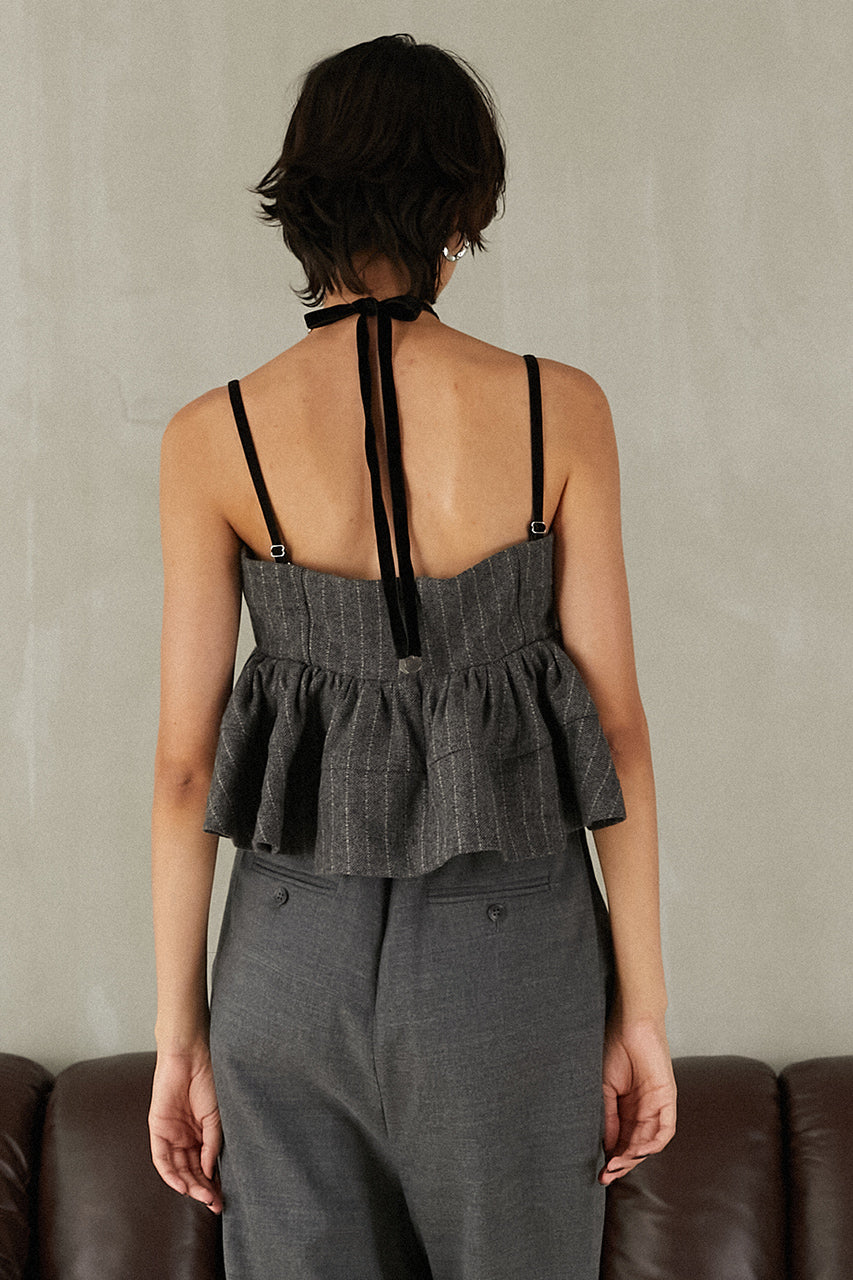 Tweed Peplum Bustier - 2025 WINTER