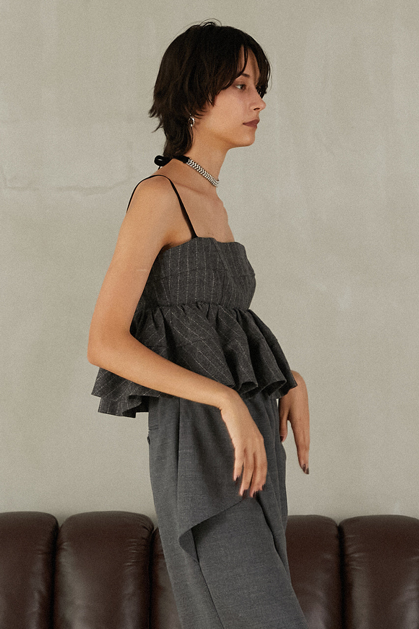 Tweed Peplum Bustier - 2025 WINTER