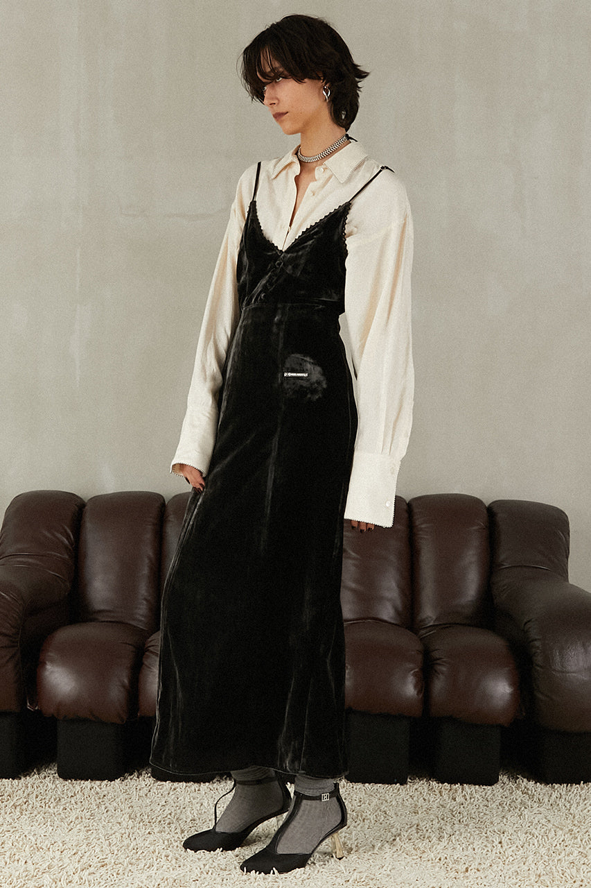 2-Way Velour Camisole Dress