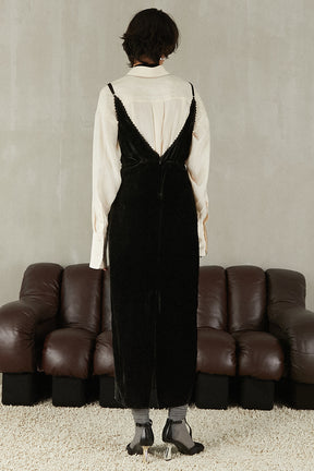 2-Way Velour Camisole Dress