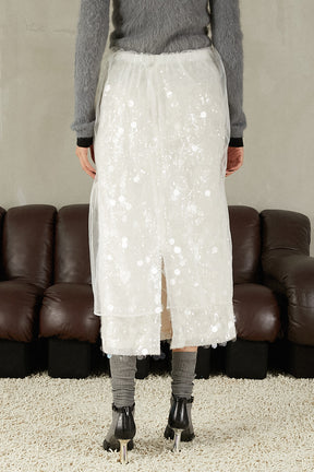 Tulle Wrap Sequin Skirt - 2025 WINTER