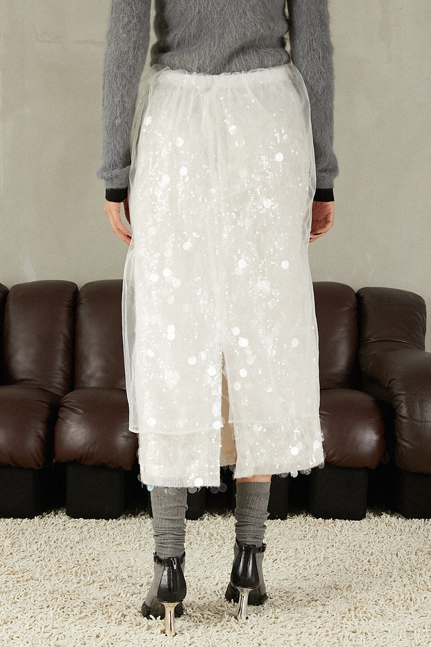 Tulle Wrap Sequin Skirt - 2025 WINTER