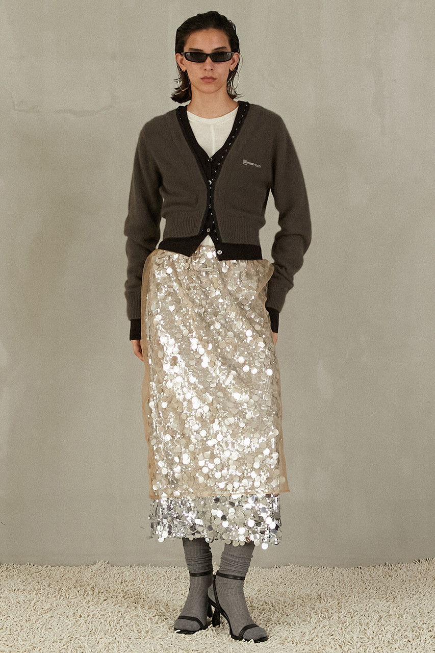 V-Neck Layered Cardigan