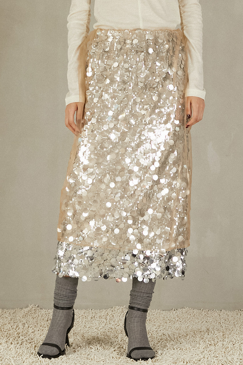 Tulle Wrap Sequin Skirt - 2025 WINTER