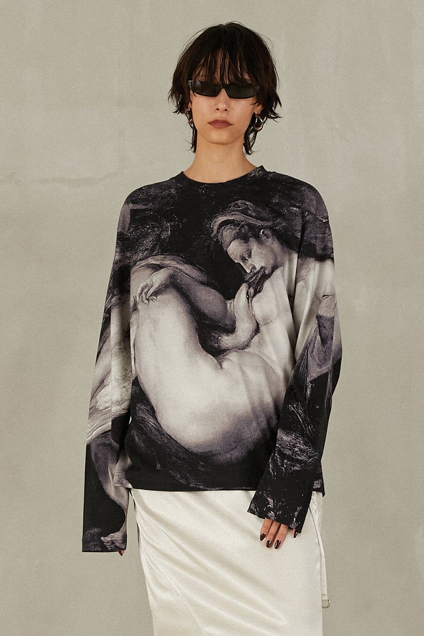 Mythology print long sleeve tee