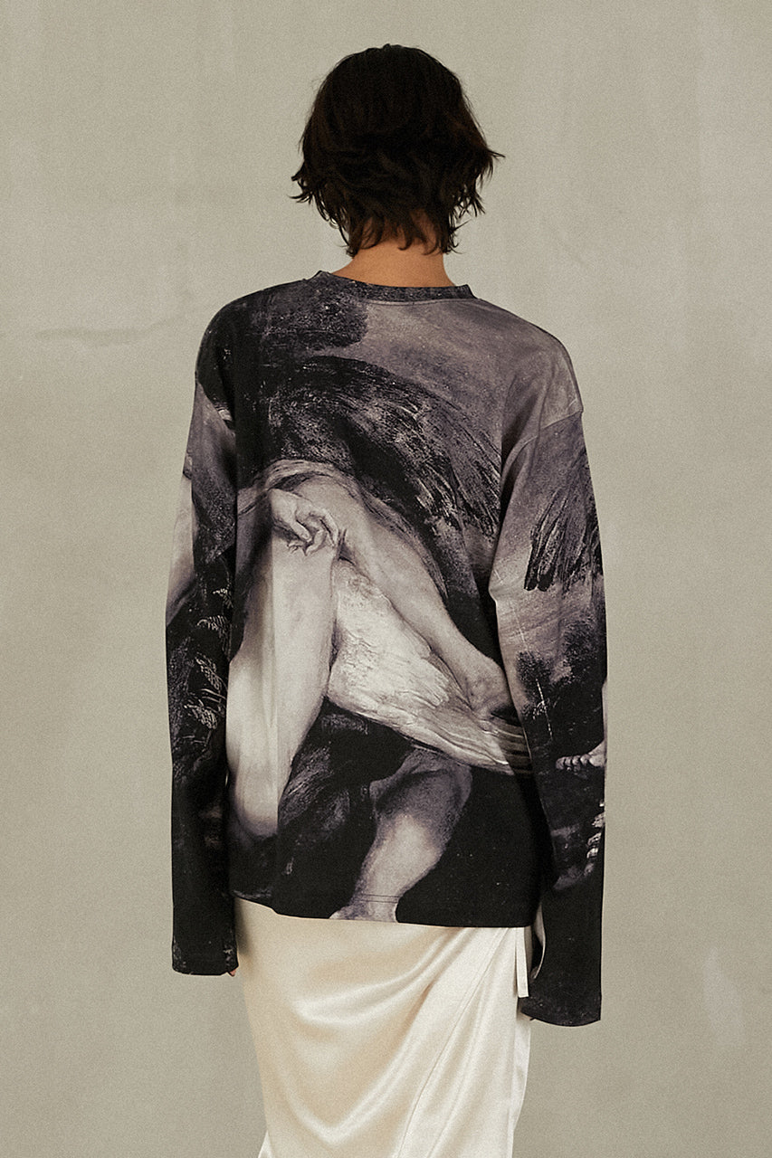 Mythology print long sleeve tee