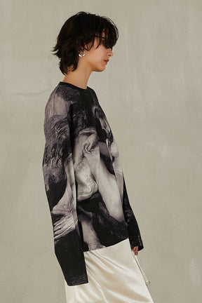 Mythology print long sleeve tee