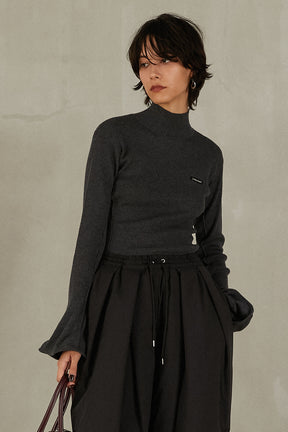 Wave Hem Sleeve Rib Knit - 2025 WINTER