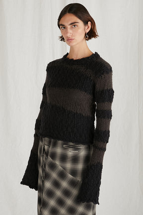 【24WINTER PRE ORDER】Slub Mohair Border Knit