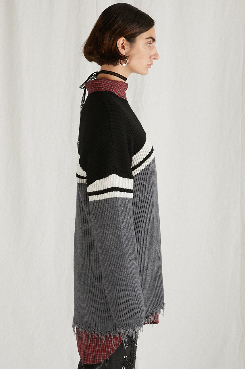 [24Autumn PRE ORDER] BORDER OVER KNIT