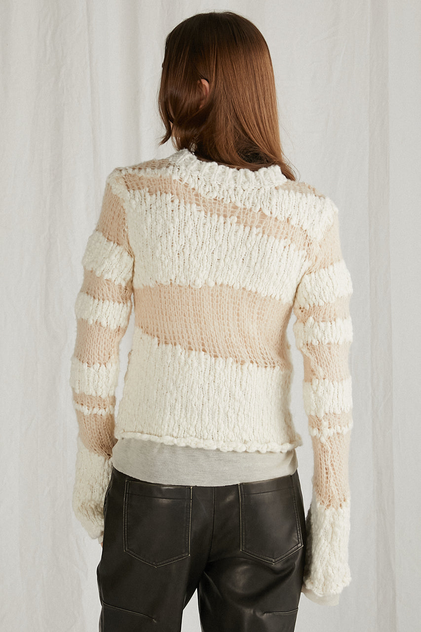 【24WINTER PRE ORDER】Slub Mohair Border Knit