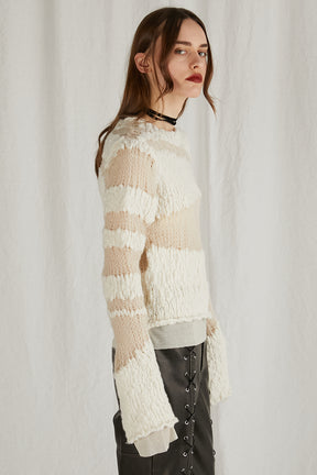 【24WINTER PRE ORDER】Slub Mohair Border Knit