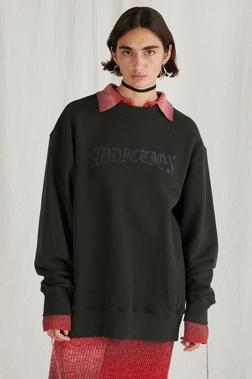 Crack Logo Damaged Sweatshirt