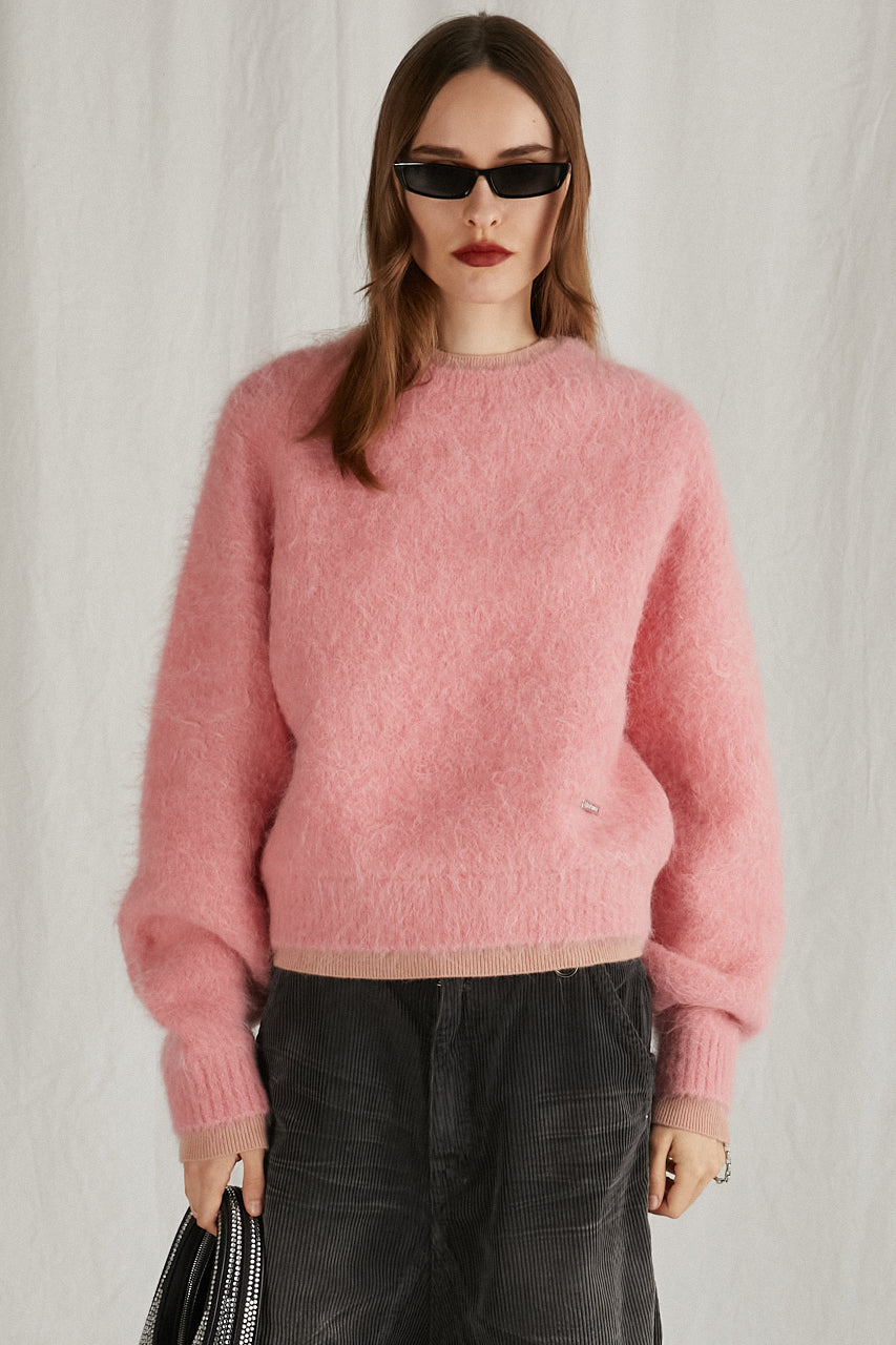 【24WINTER PRE ORDER】2Way Alpaca Shaggy Knit