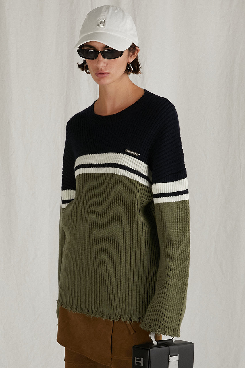 [24Autumn PRE ORDER] BORDER OVER KNIT