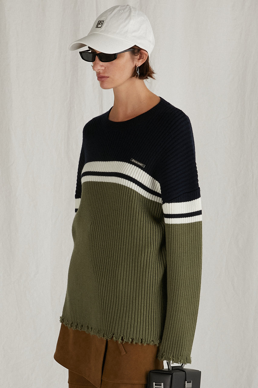 [24Autumn PRE ORDER] BORDER OVER KNIT