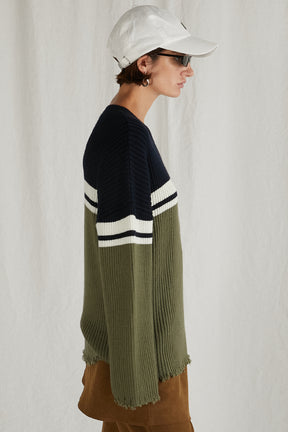 [24Autumn PRE ORDER] BORDER OVER KNIT