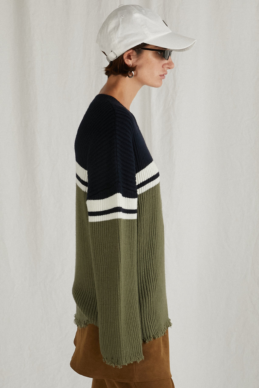 [24Autumn PRE ORDER] BORDER OVER KNIT