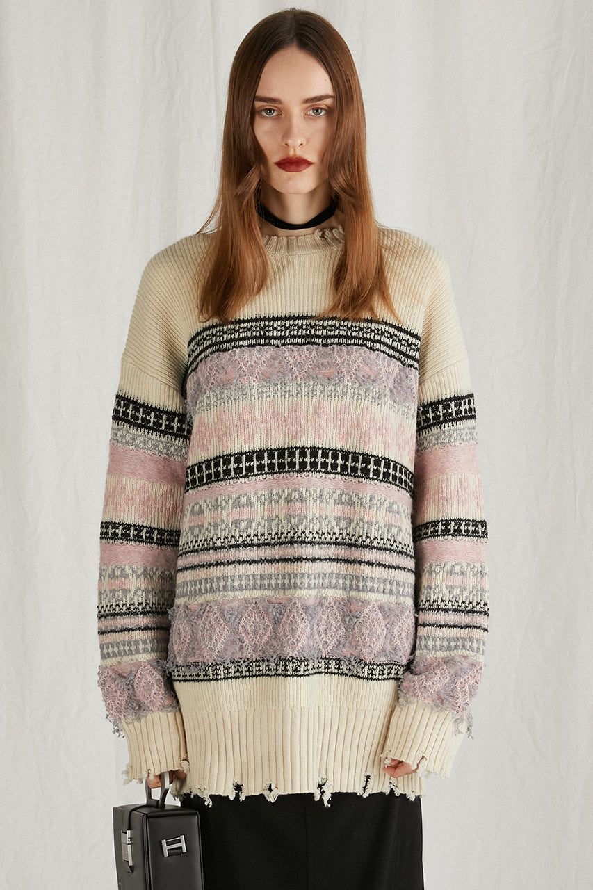 Slub Damaged Nordic Knit - SALE