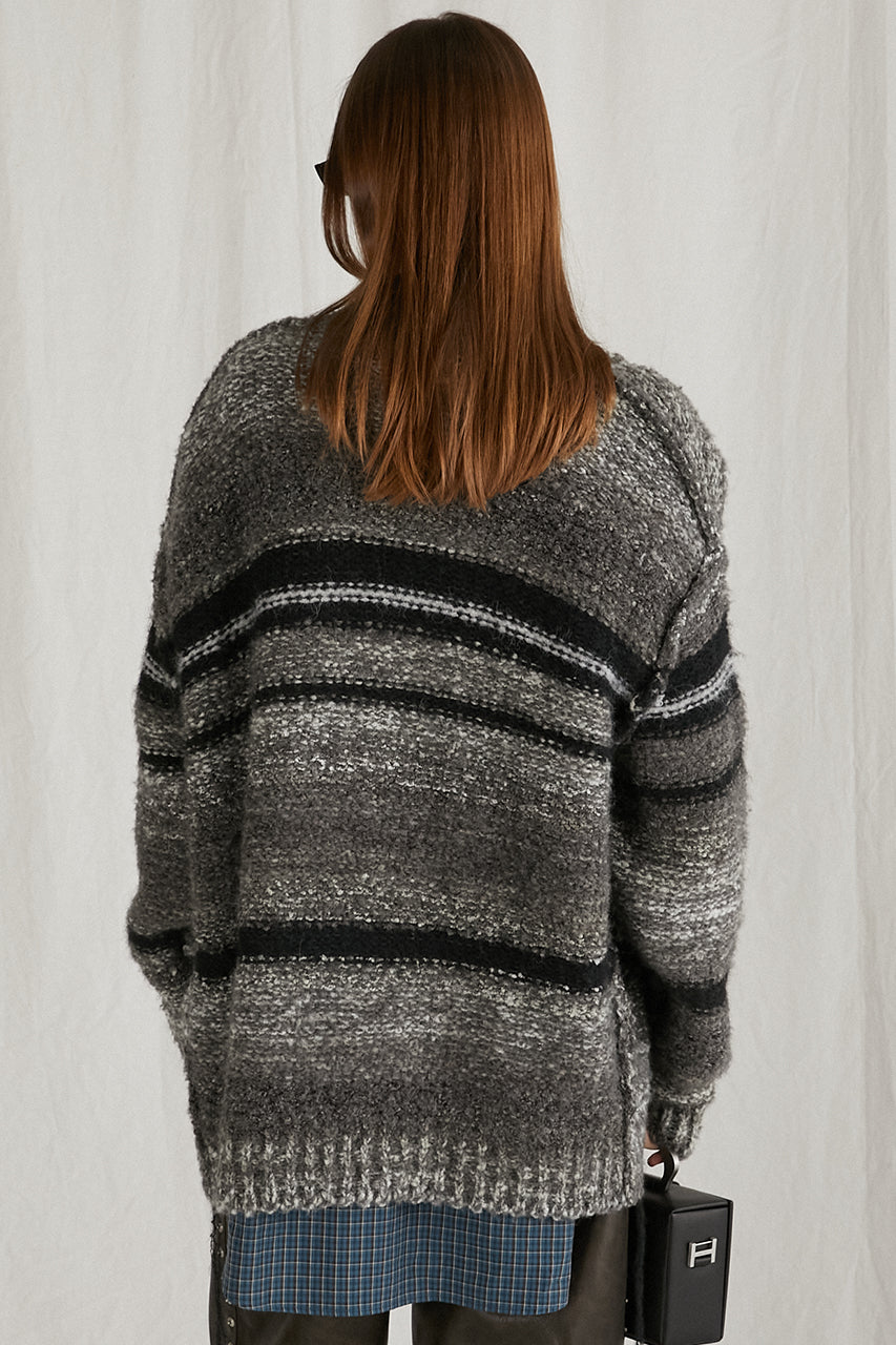 【24WINTER PRE ORDER】Blur Border Knit Cardigan