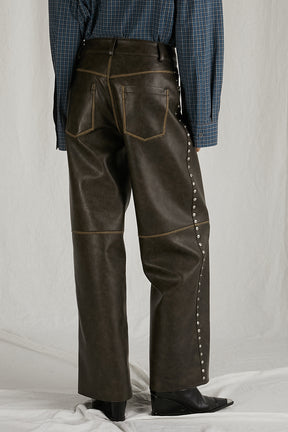 【24WINTER PRE ORDER】Vegan Leather Pants