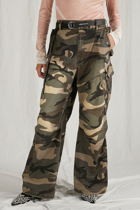 【24WINTER PRE ORDER】CAMO Zip Cargo Pants