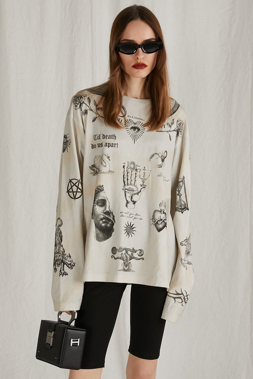 Tatoo Printed Long Sleeve TEE - PRE ORDER