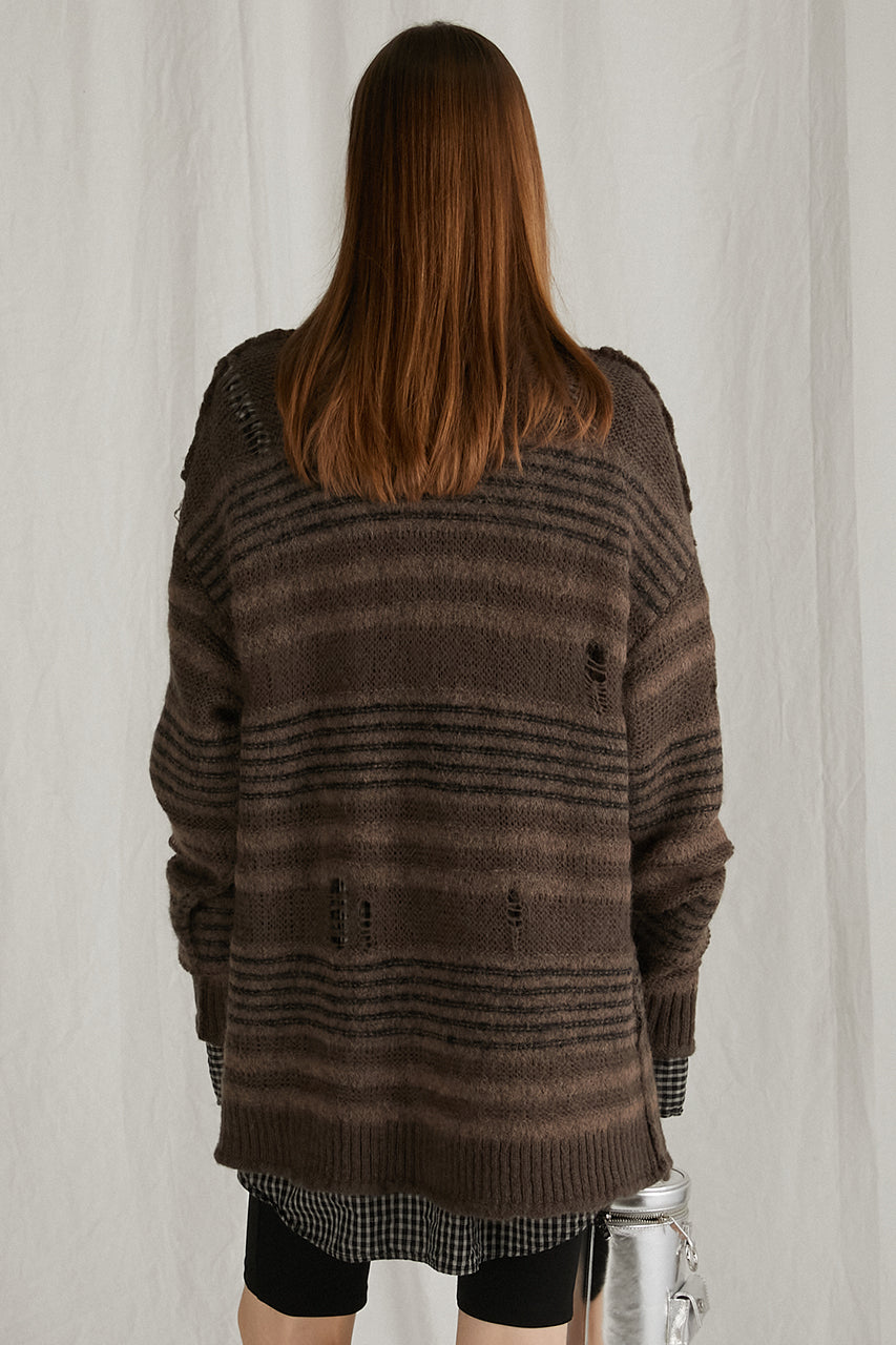 【24WINTER PRE ORDER】Mohair Sheer Border Knit