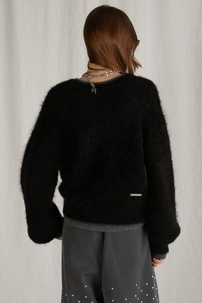 【24WINTER PRE ORDER】2Way Alpaca Shaggy Knit