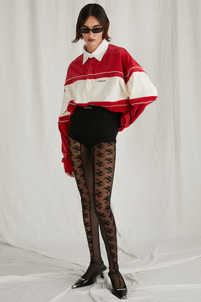 Flower Motif Lace Tights