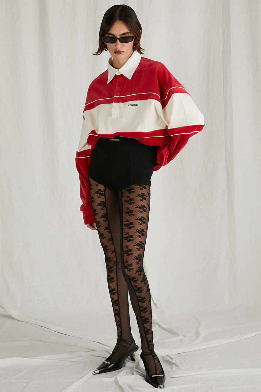 [24Autumn PRE ORDER] Flower Motif Lace Tights