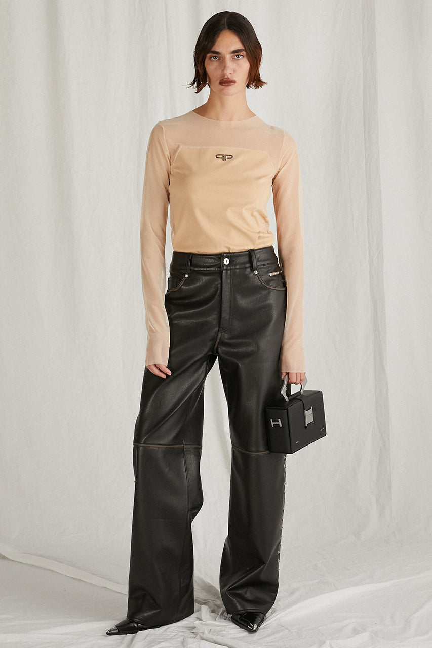 【24WINTER PRE ORDER】Vegan Leather Pants