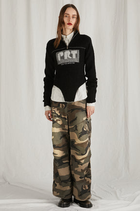 【24WINTER PRE ORDER】CAMO Zip Cargo Pants