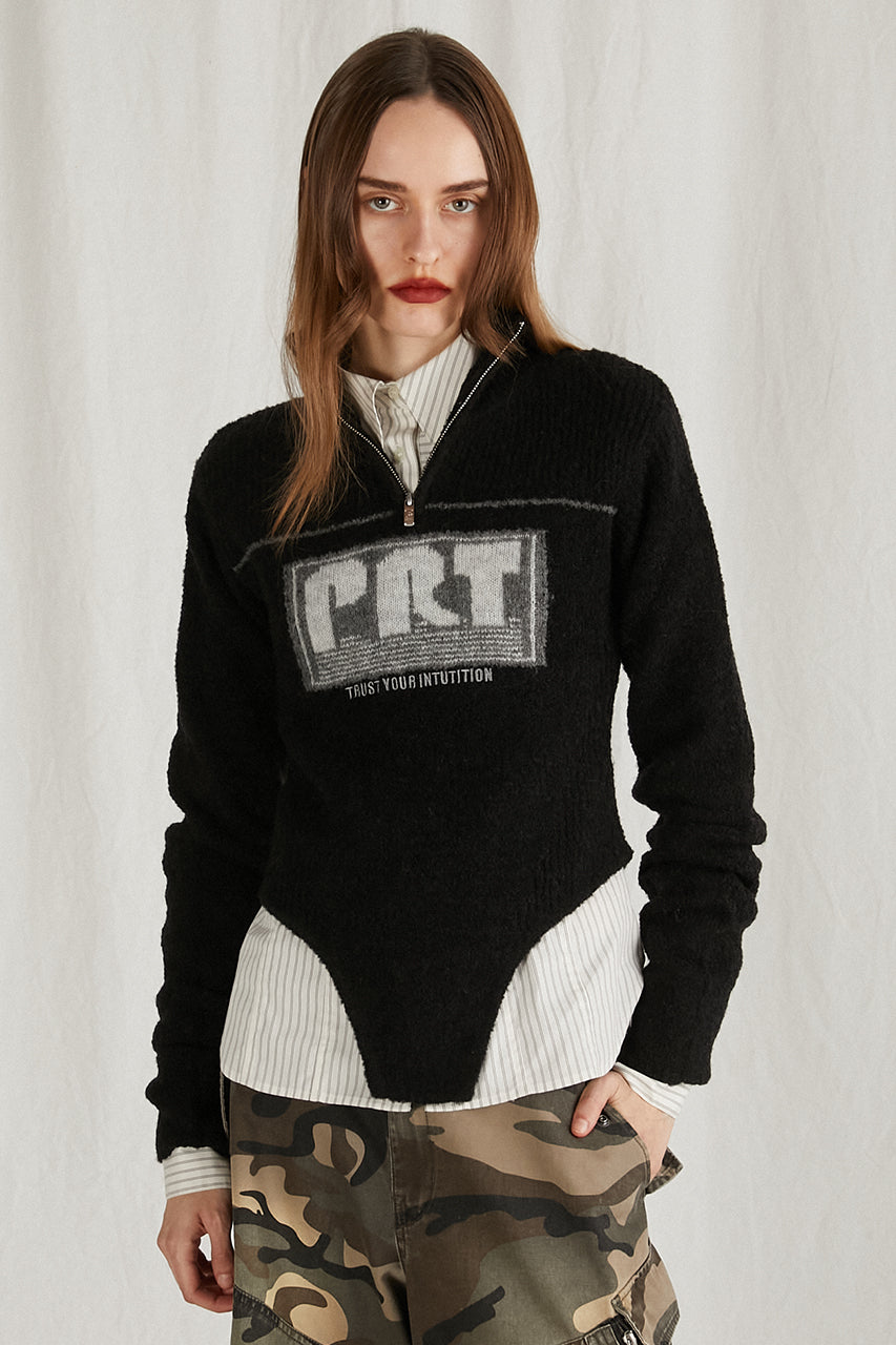 Line Rib High Neck Knit - SALE Line Rib High Neck Knit - SALE