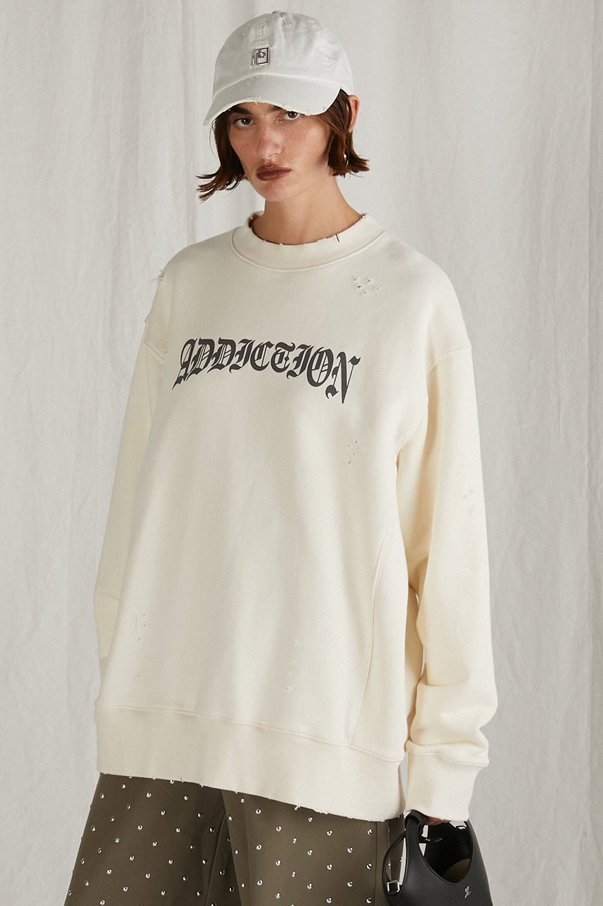 【24WINTER PRE ORDER】Crack Logo Damaged Sweatshirt