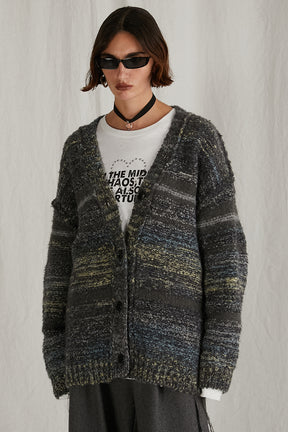 【24WINTER PRE ORDER】Blur Border Knit Cardigan