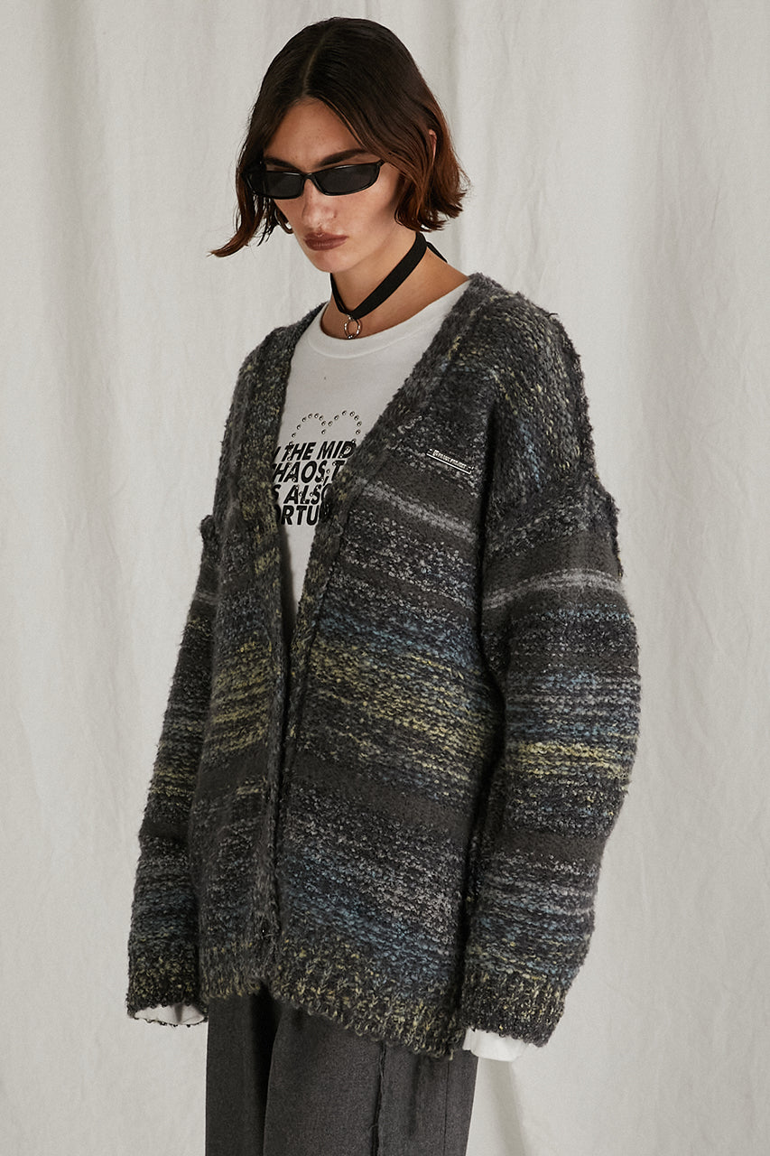 【24WINTER PRE ORDER】Blur Border Knit Cardigan