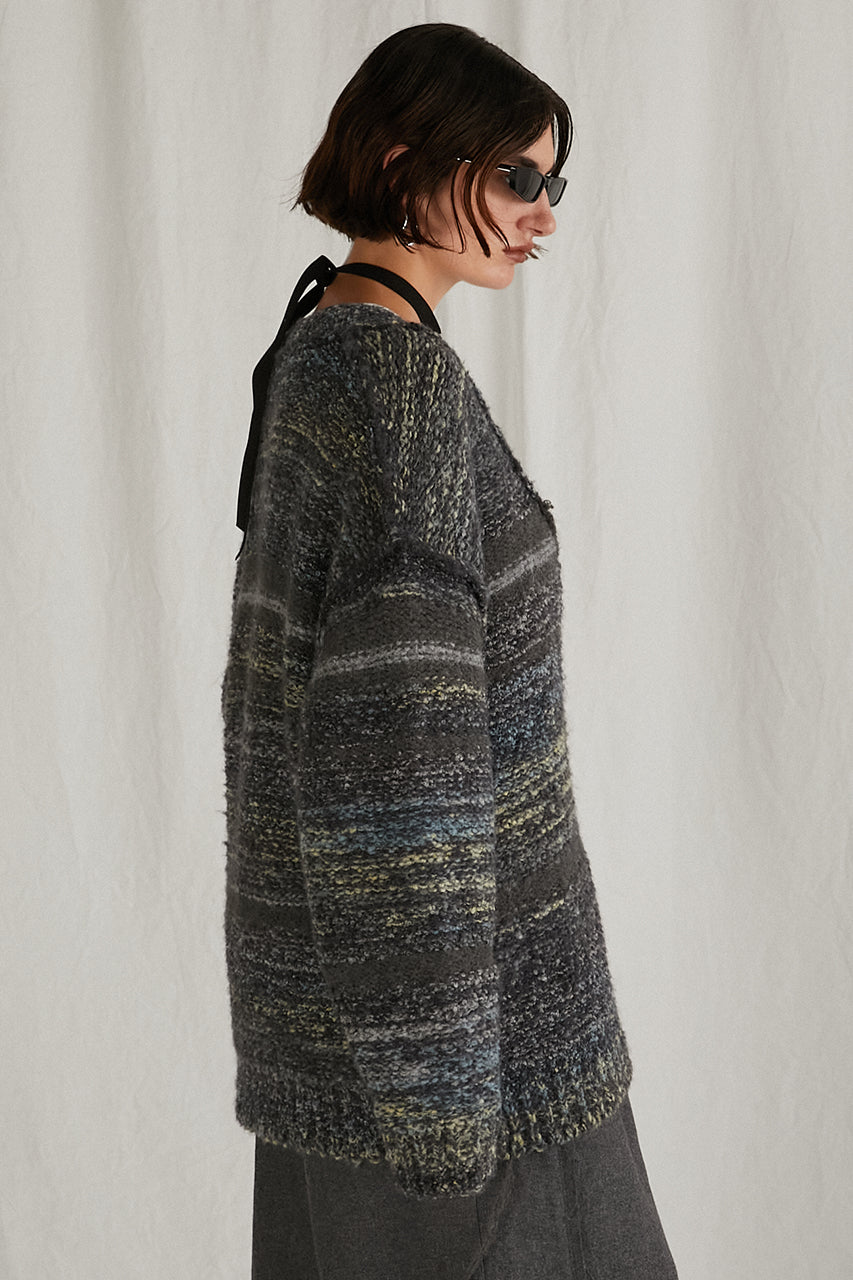 【24WINTER PRE ORDER】Blur Border Knit Cardigan